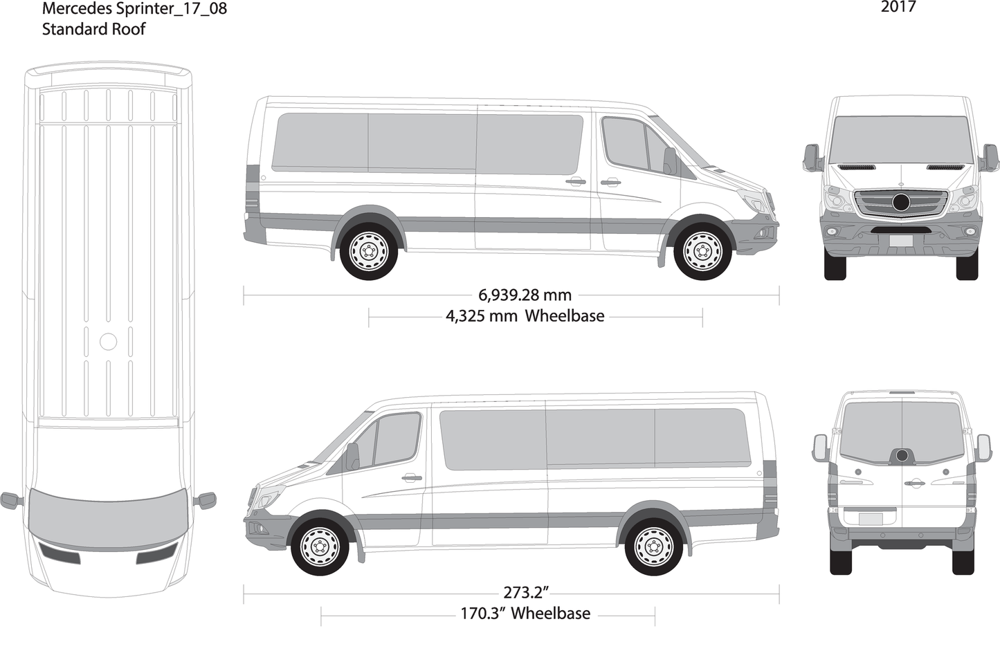 2017 Mercedes Sprinter V08 Vehicle Wrap Template