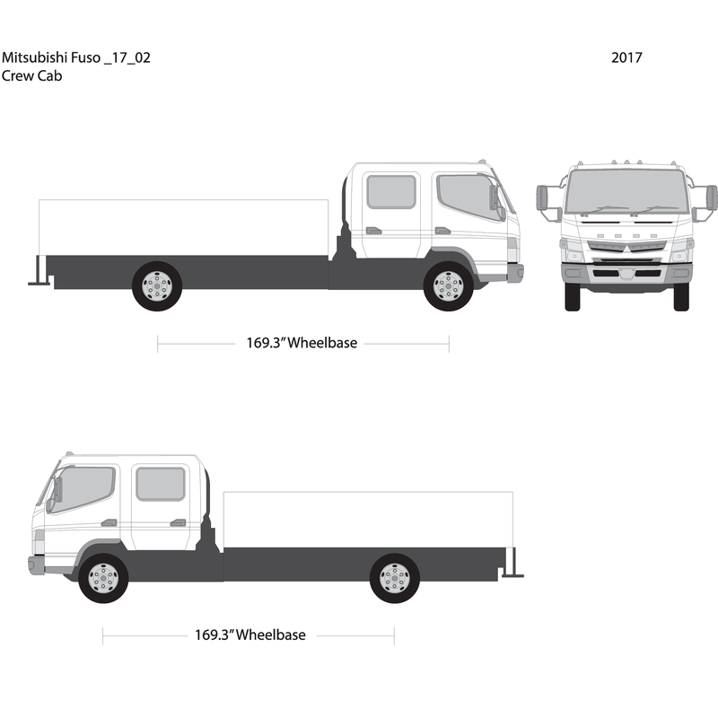 2017 Mitsubishi Fuso 17 02 V02 Vehicle Wrap Template