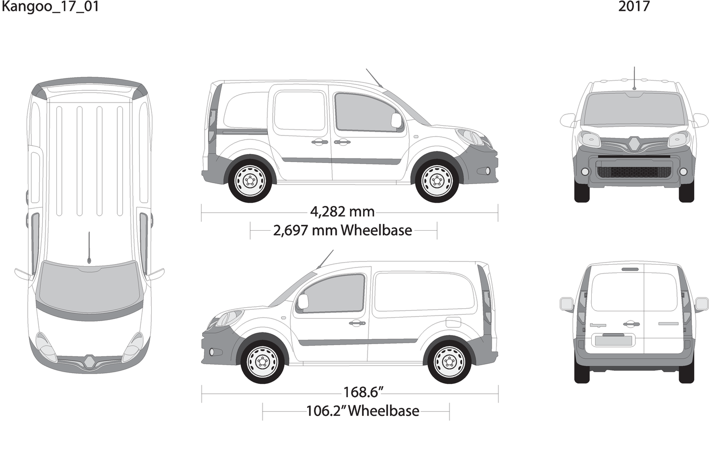 2017 Renault Kangoo V01 Vehicle Wrap Template