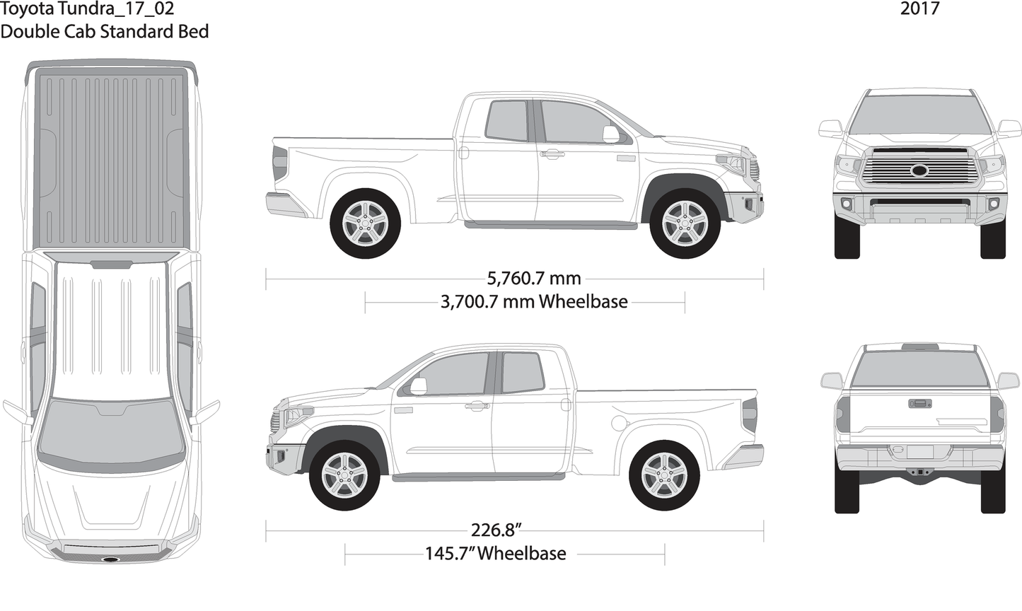 2017 Toyota Tundra V02 Vehicle Wrap Template