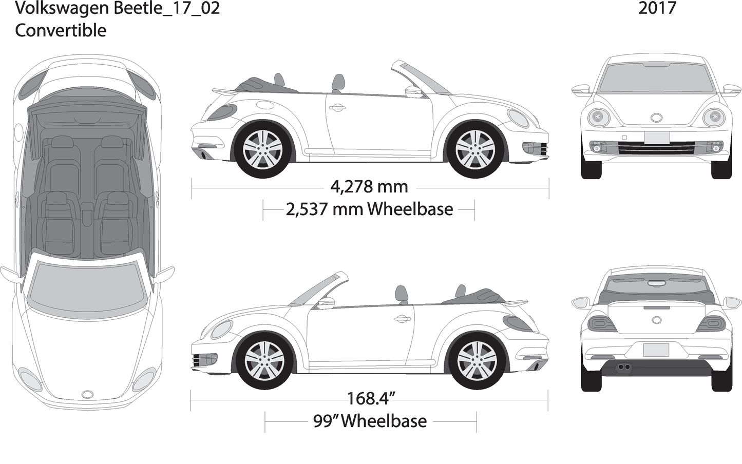 2017 Volkswagen Beetle V02 Vehicle Wrap Template