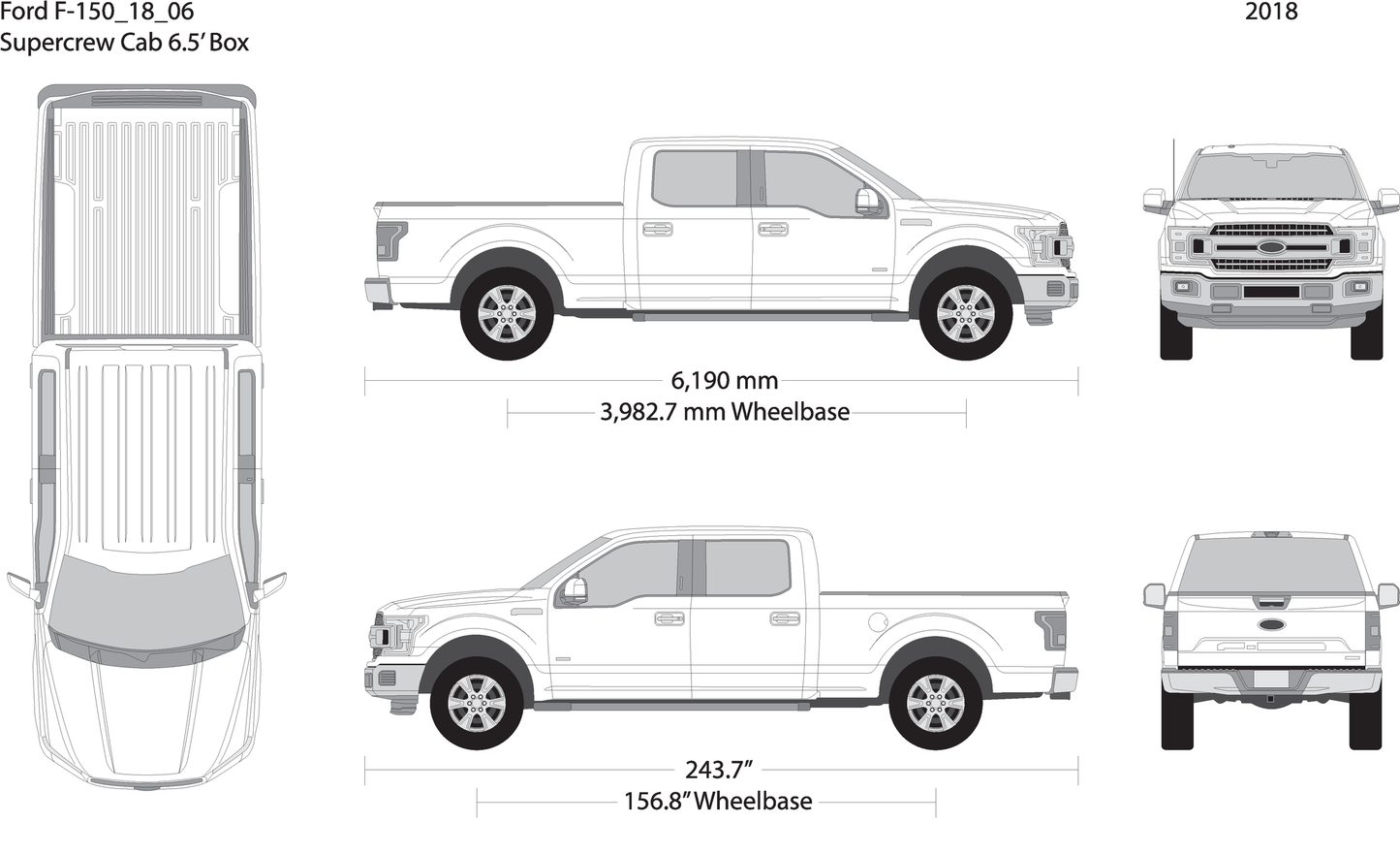 2018 Ford F 150 V06 Vehicle Wrap Template