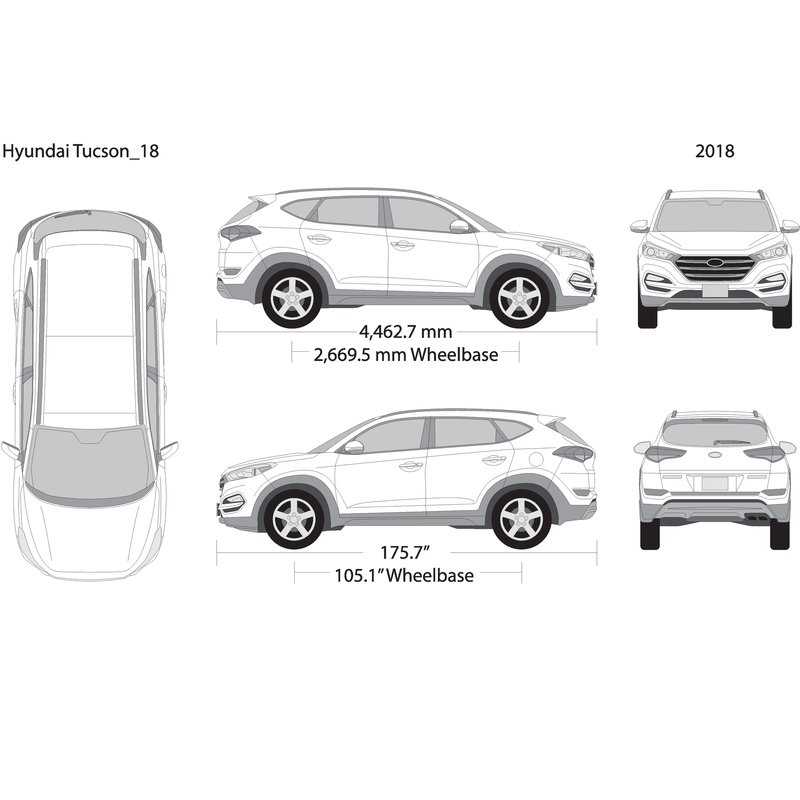 2018 Hyundai Tucson V18 Vehicle Wrap Template