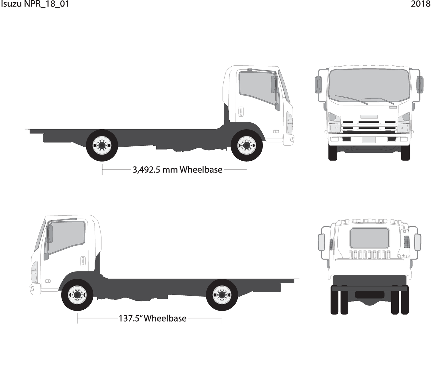 2018 Isuzu Npr V01 Vehicle Wrap Template