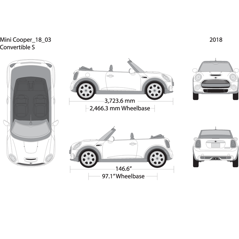 2018 Mini Cooper Mini Convertible V03 Vehicle Wrap Template