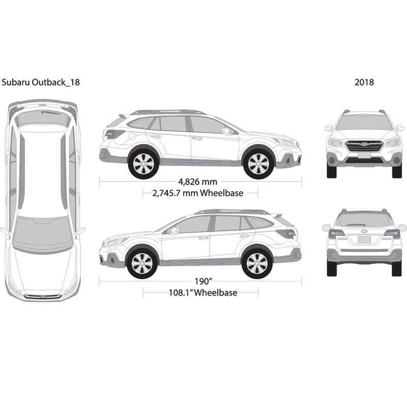 2018 Subaru Outback V18 Vehicle Wrap Template