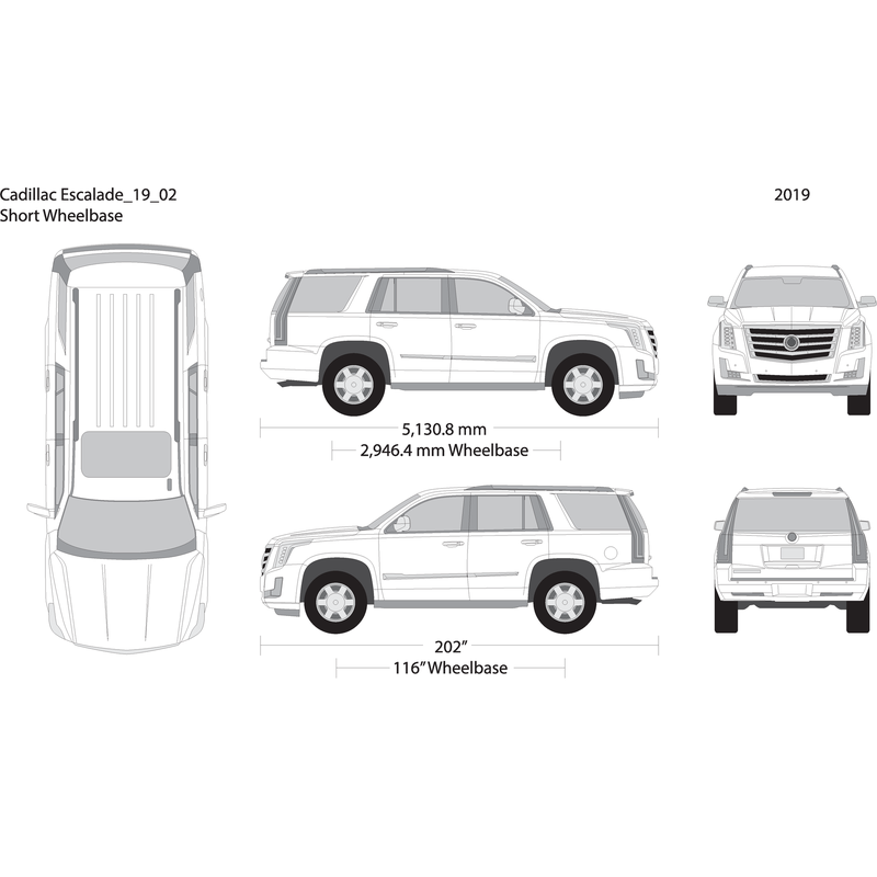 2019 Cadillac Escalade V02 Vehicle Wrap Template