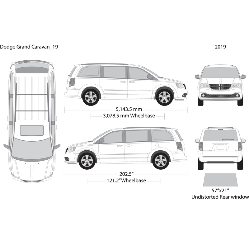 2019 Dodge Grand Caravan V19 Vehicle Wrap Template