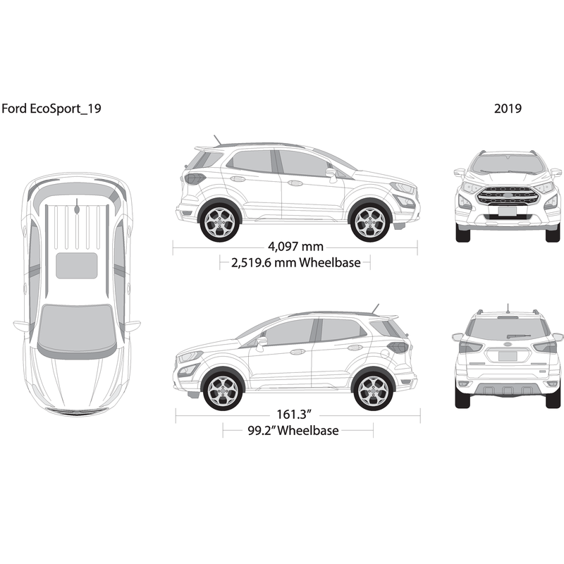 2019 Ford Ecosport V19 Vehicle Wrap Template
