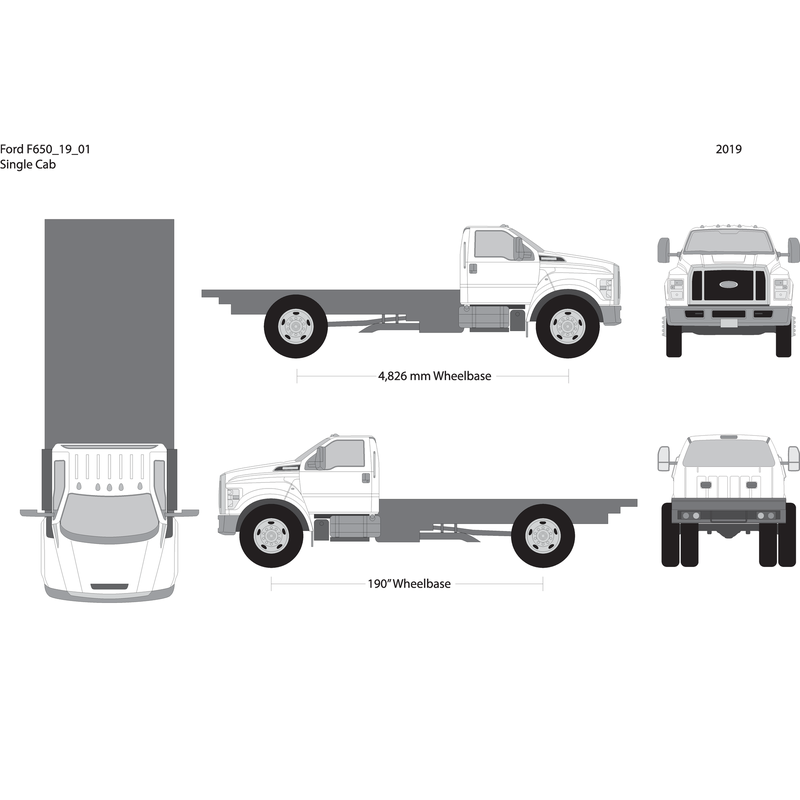2019 Ford F 650 V01 Vehicle Wrap Template