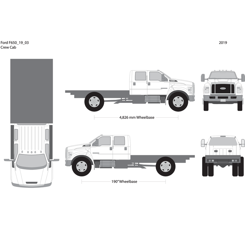 2019 Ford F 650 V03 Vehicle Wrap Template