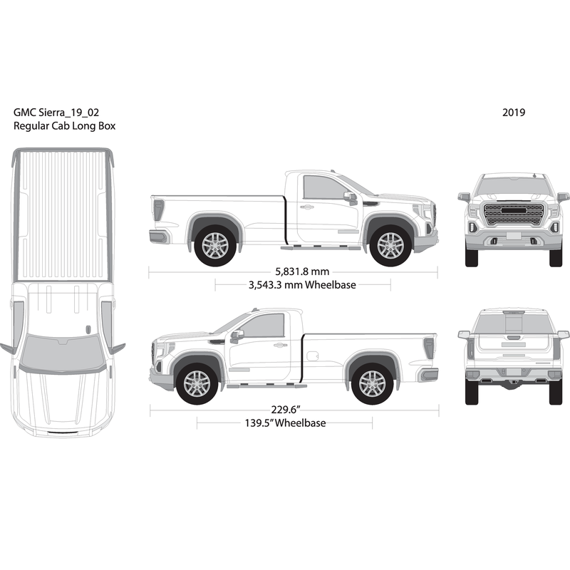 2019 Gmc Sierra 1500 V02 Vehicle Wrap Template
