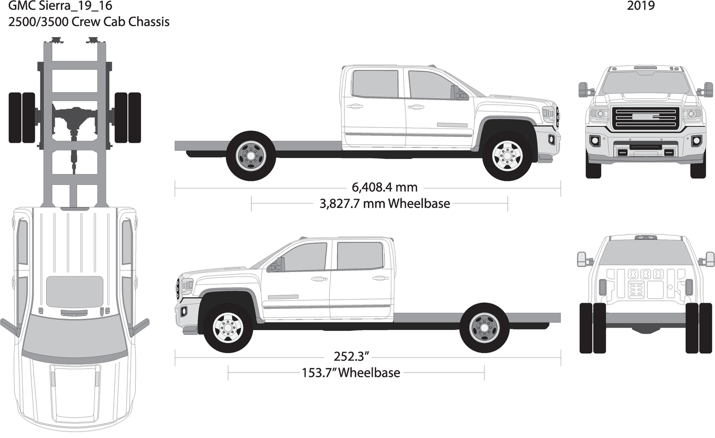 2019 Gmc Sierra 2500 3500 Hd V16 Vehicle Wrap Template