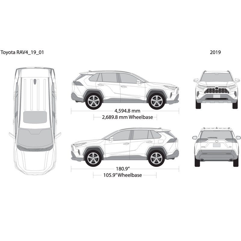 2019 Toyota Rav4 V19 Vehicle Wrap Template