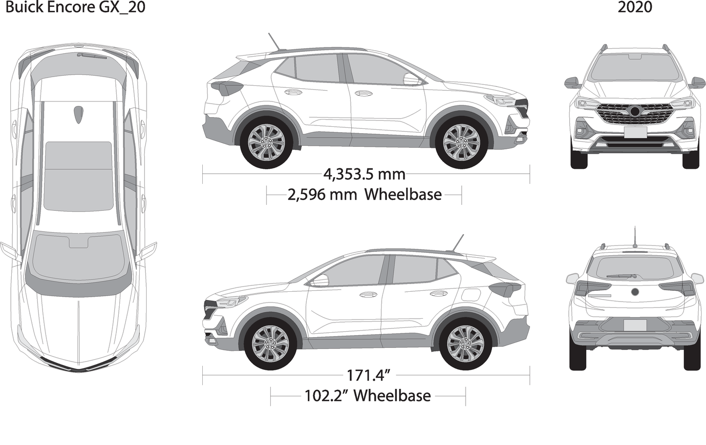 2020 Buick Encore V02 Vehicle Wrap Template
