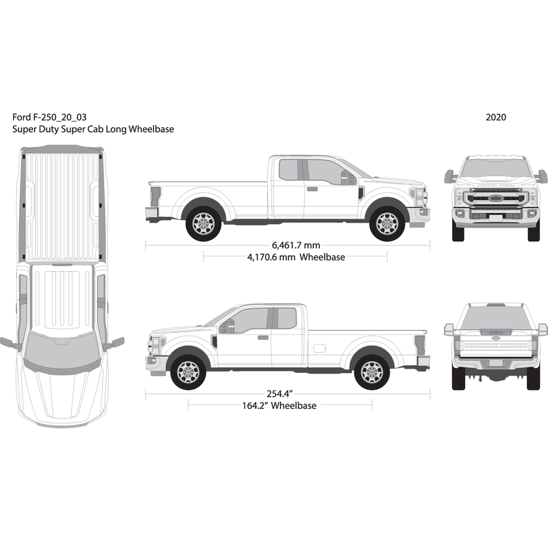 2020 Ford F 250 V03 Vehicle Wrap Template