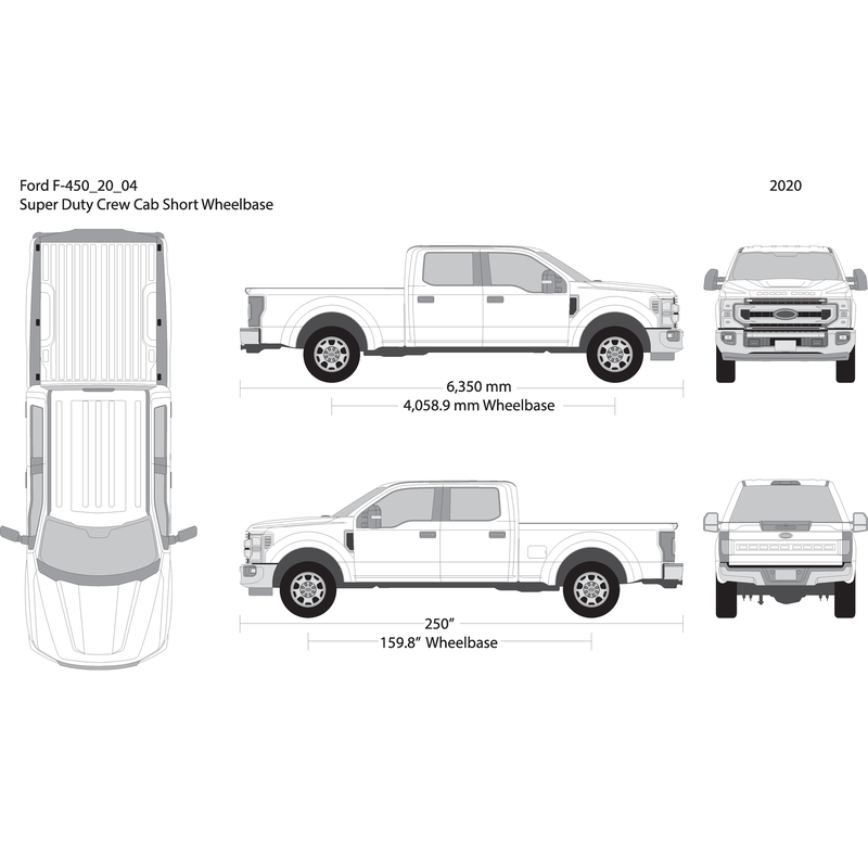 2020 Ford F 450 V04 Vehicle Wrap Template