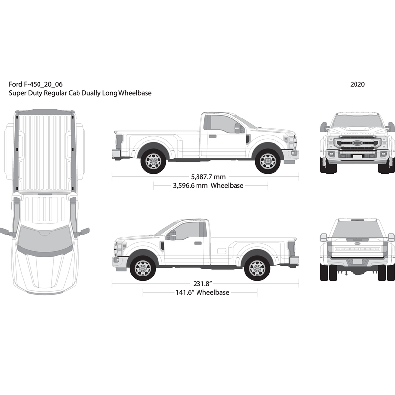 2020 Ford F 450 V06 Vehicle Wrap Template
