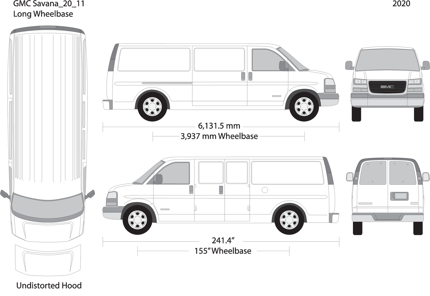 2020 Gmc Savana V11 Vehicle Wrap Template