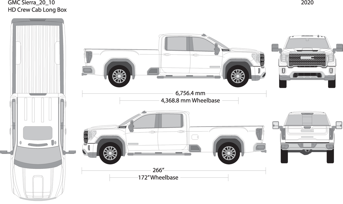 2020 Gmc Sierra 2500 3500 Hd V10 Vehicle Wrap Template