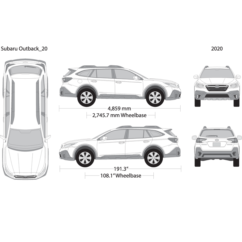 2020 Subaru Outback V20 Vehicle Wrap Template