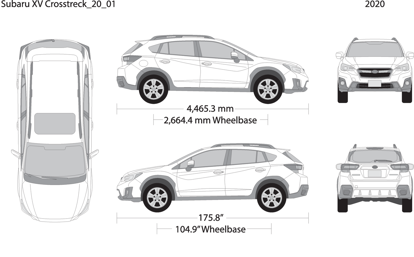 2020 Subaru Xv Crosstrek V01 Vehicle Wrap Template