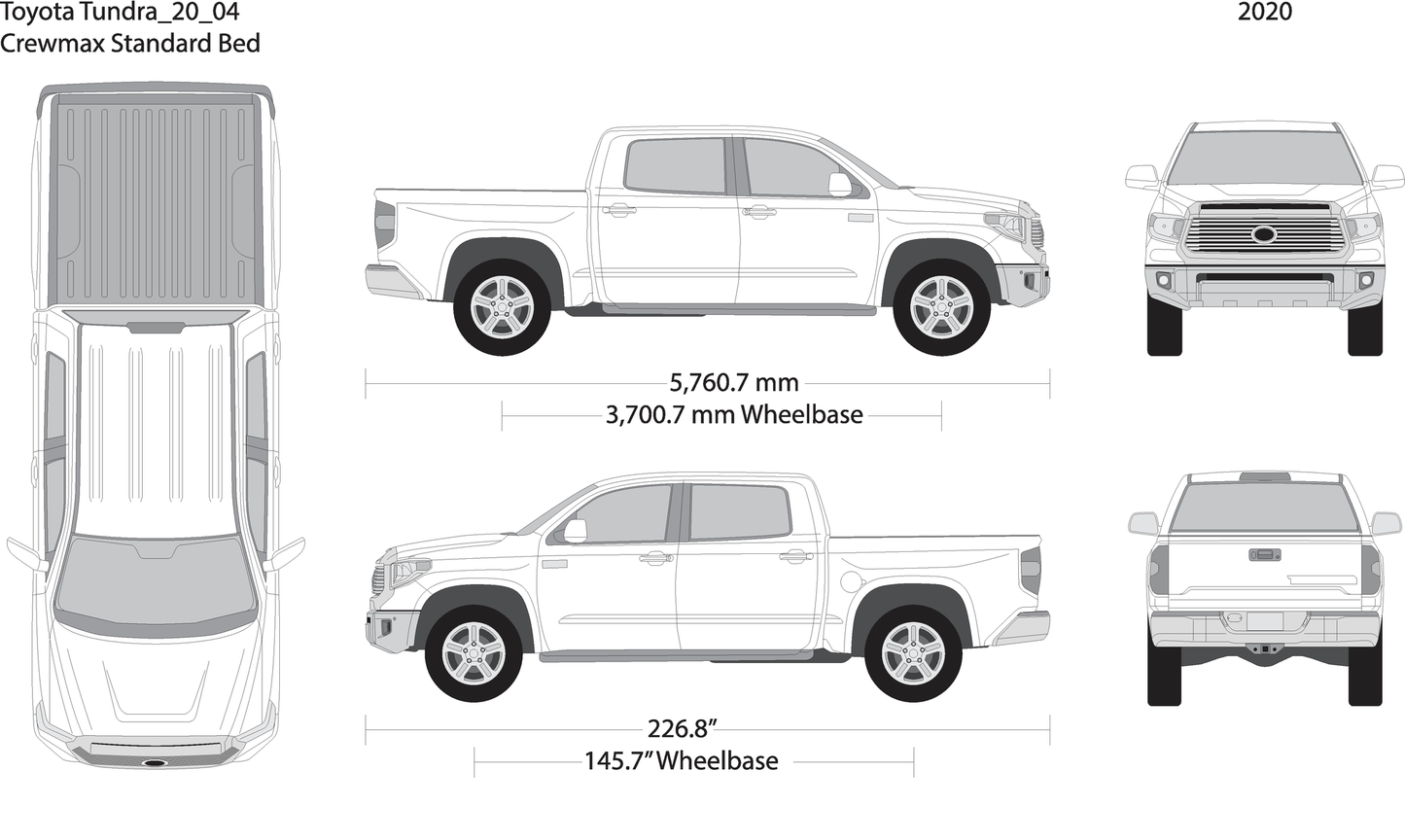2020 Toyota Tundra V04 Vehicle Wrap Template