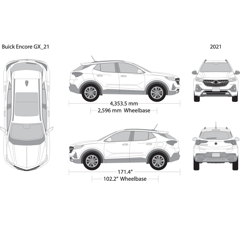 2021 Buick Encore V02 Vehicle Wrap Template