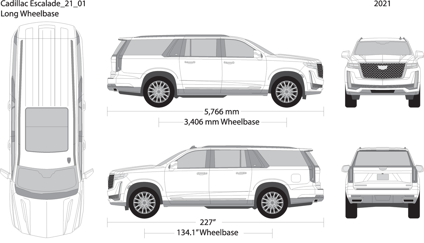 2021 Cadillac Escalade V01 Vehicle Wrap Template
