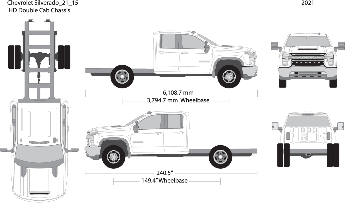 2021 Chevy Silverado 2500 3500 Hd V15 Vehicle Wrap Template