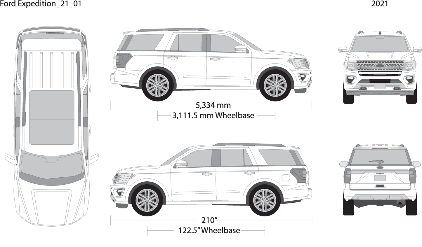 2021 Ford Expedition V01 Vehicle Wrap Template