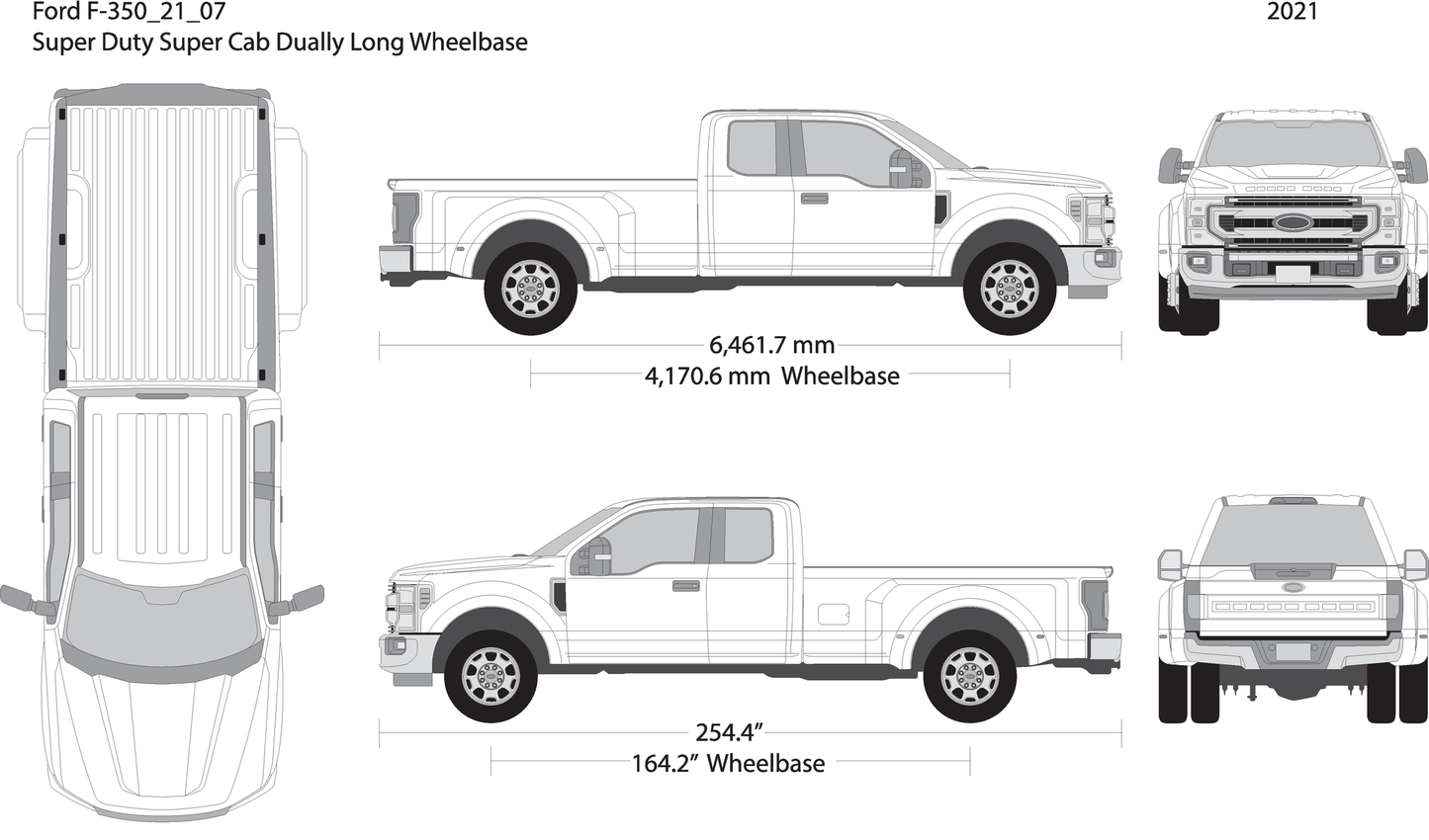 2021 Ford F 350 V07 Vehicle Wrap Template