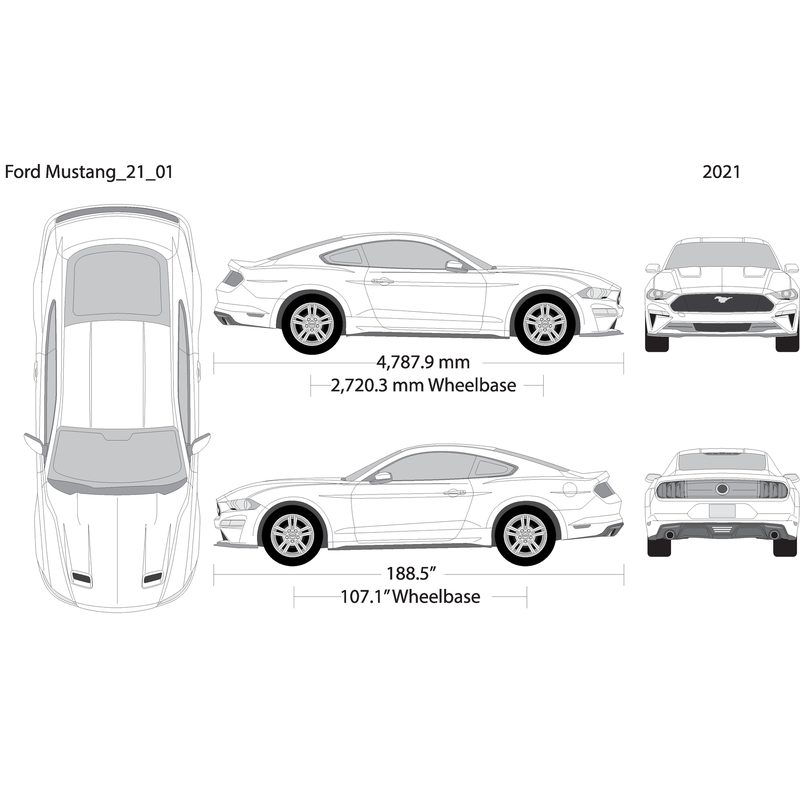 2021 Ford Mustang V01 Vehicle Wrap Template