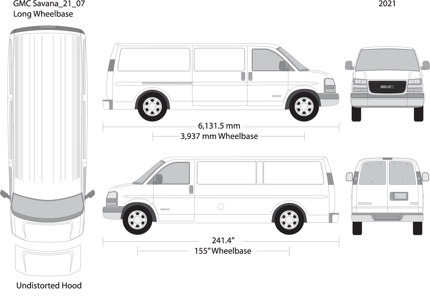 2021 Gmc Savana V07 Vehicle Wrap Template