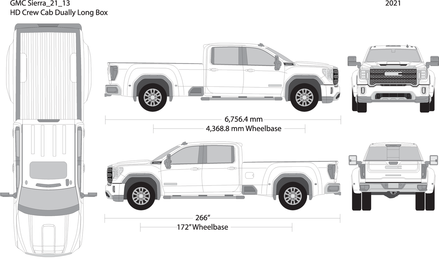 2021 Gmc Sierra 2500 3500 Hd V13 Vehicle Wrap Template