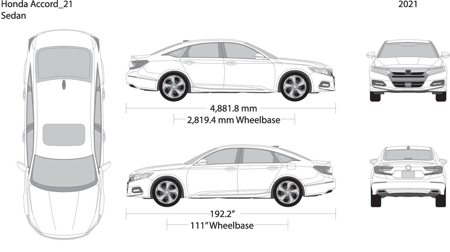 2021 Honda Accord Sedan V01 Vehicle Wrap Template