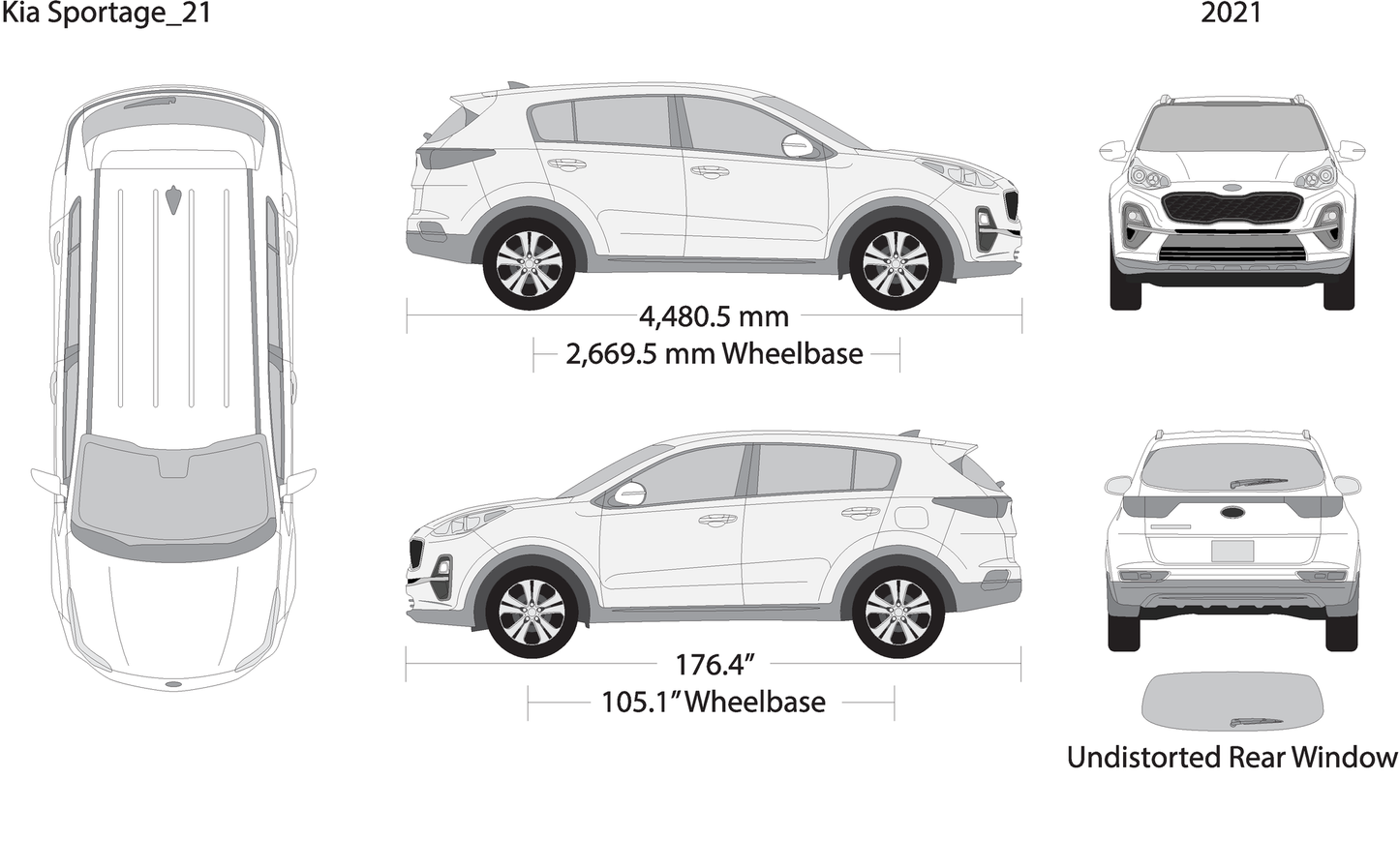 2021 Kia Sportage V21 Vehicle Wrap Template