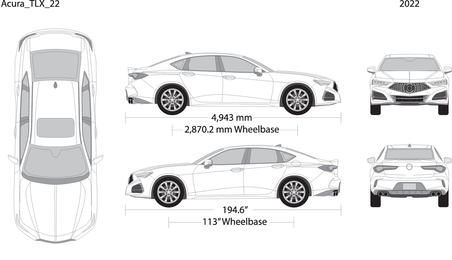 2022 Acura Tlx V22 Vehicle Wrap Template