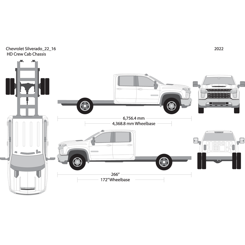 2022 Chevy Silverado 2500 3500 Hd V16 Vehicle Wrap Template