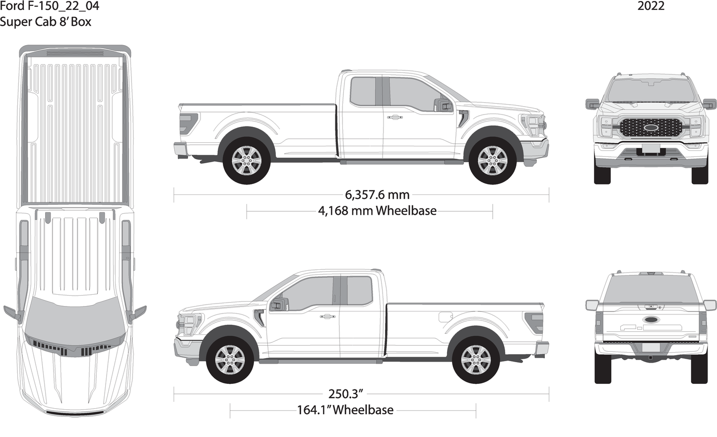 2022 Ford F 150 V04 Vehicle Wrap Template