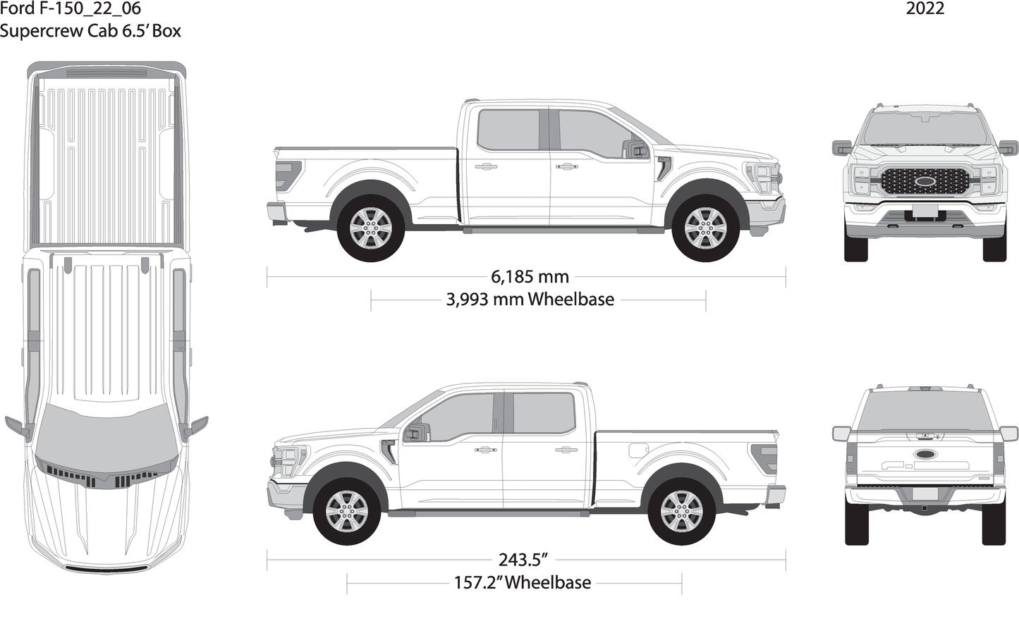 2022 Ford F 150 V06 Vehicle Wrap Template