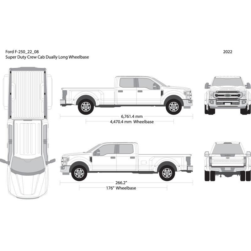 2022 Ford F 250 V08 Vehicle Wrap Template