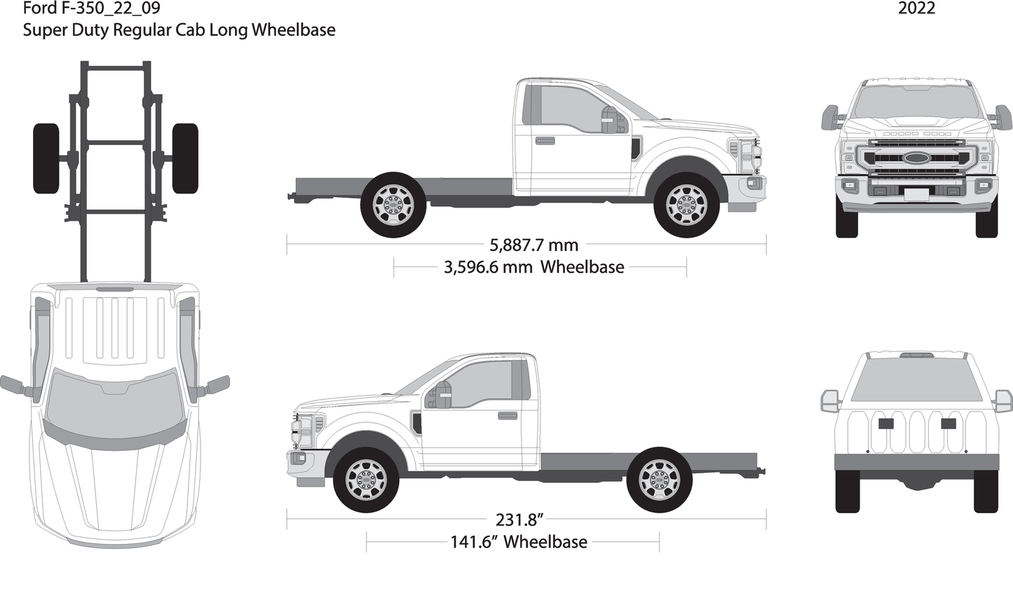 2022 Ford F 350 V09 Vehicle Wrap Template