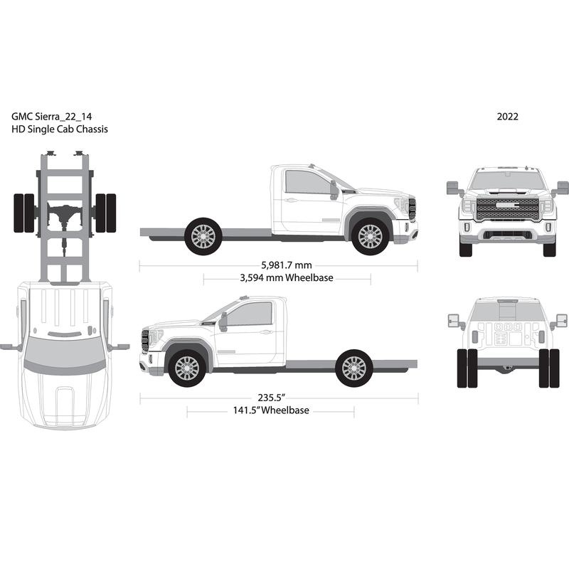 2022 Gmc Sierra 2500 3500 Hd V14 Vehicle Wrap Template