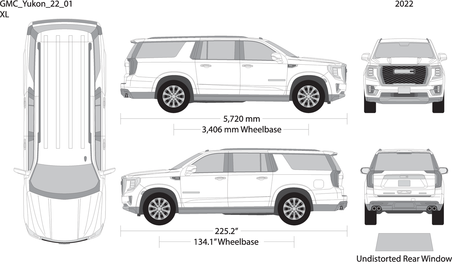 2022 Gmc Yukon V01 Vehicle Wrap Template