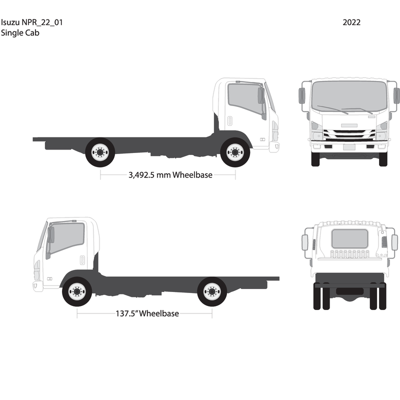 2022 Isuzu Npr V01 Vehicle Wrap Template