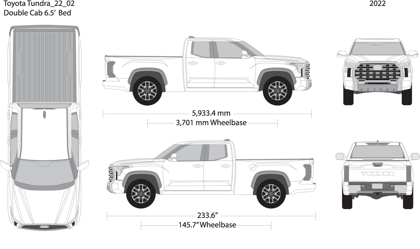 2022 Toyota Tundra V02 Vehicle Wrap Template