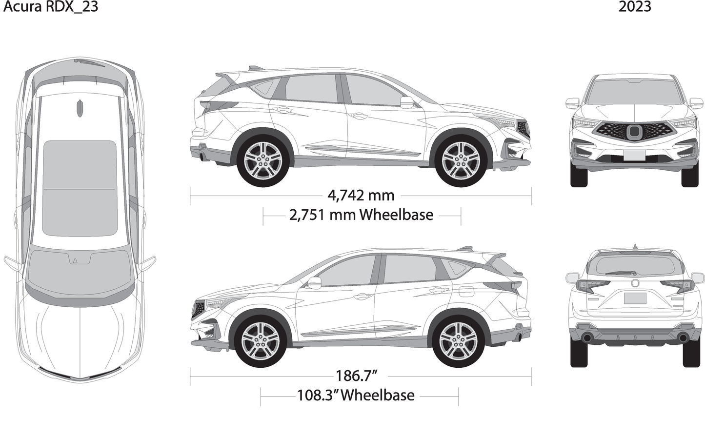 2023 Acura Rdx V23 Vehicle Wrap Template