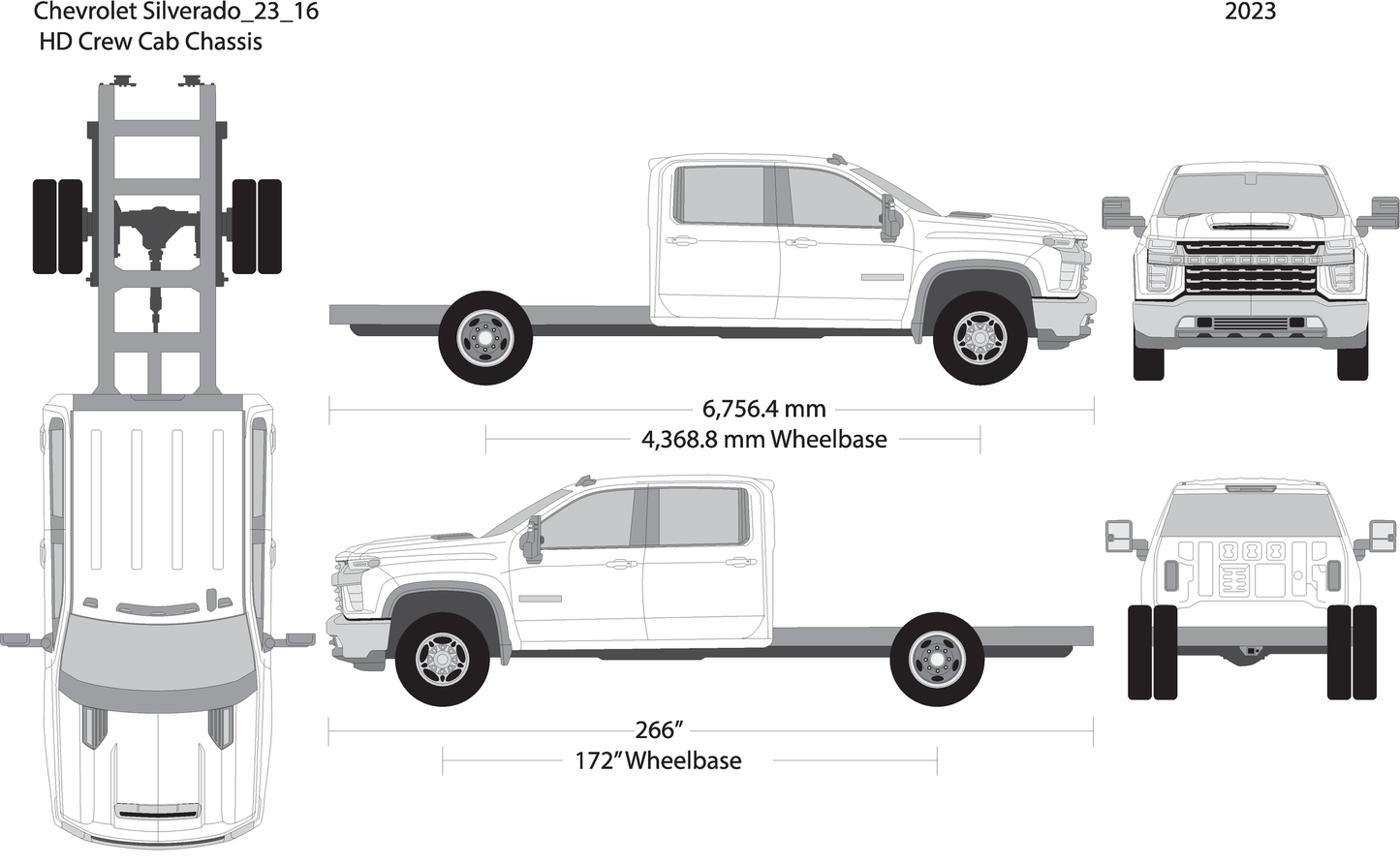 2023 Chevy Silverado 2500 3500 Hd V16 Vehicle Wrap Template