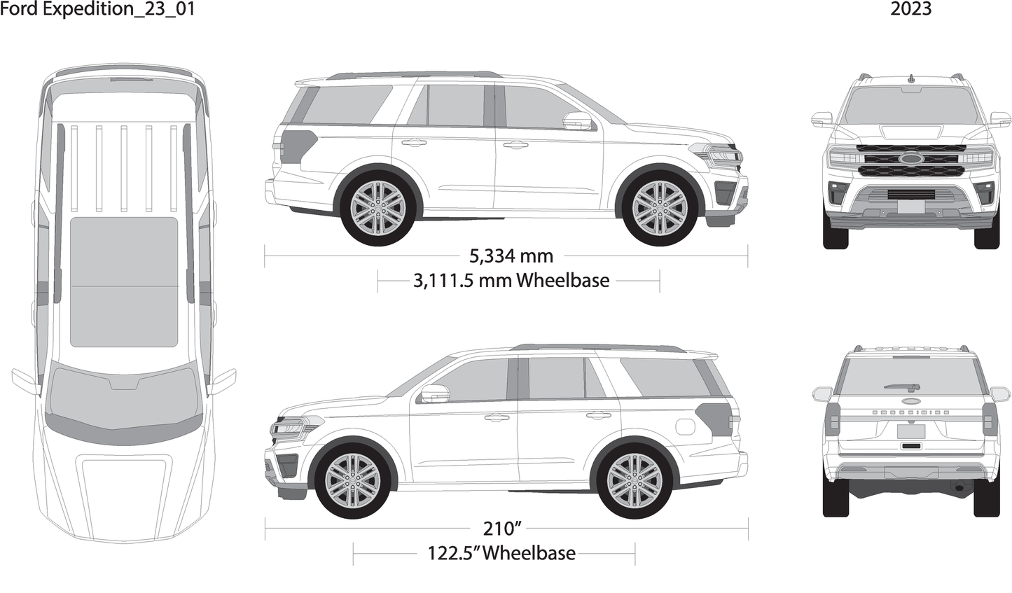 2023 Ford Expedition V01 Vehicle Wrap Template